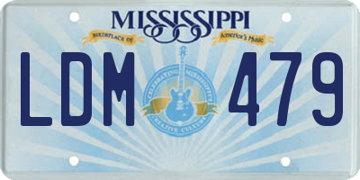 MS license plate LDM479