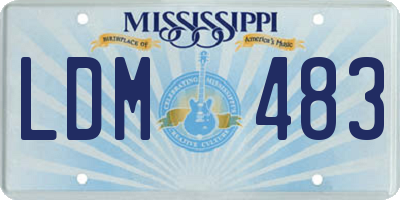 MS license plate LDM483