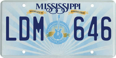 MS license plate LDM646
