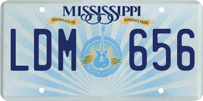 MS license plate LDM656