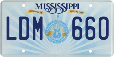 MS license plate LDM660