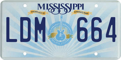 MS license plate LDM664