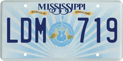 MS license plate LDM719
