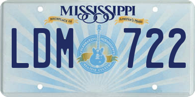 MS license plate LDM722