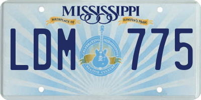 MS license plate LDM775