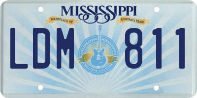 MS license plate LDM811
