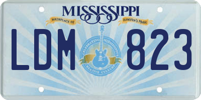 MS license plate LDM823