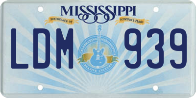 MS license plate LDM939