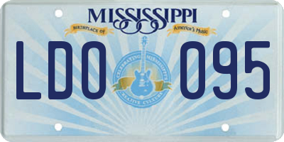 MS license plate LDO095