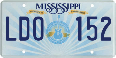 MS license plate LDO152