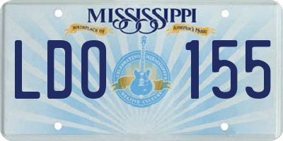 MS license plate LDO155