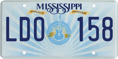 MS license plate LDO158