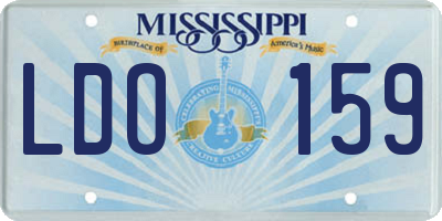 MS license plate LDO159