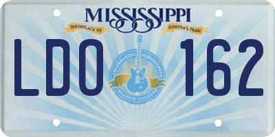 MS license plate LDO162