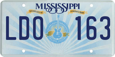MS license plate LDO163