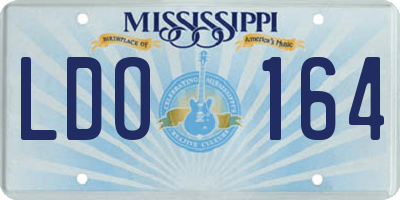 MS license plate LDO164