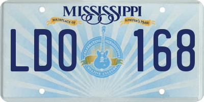 MS license plate LDO168