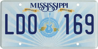MS license plate LDO169