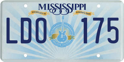 MS license plate LDO175