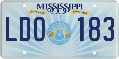 MS license plate LDO183
