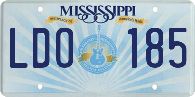 MS license plate LDO185