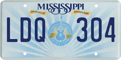 MS license plate LDQ304