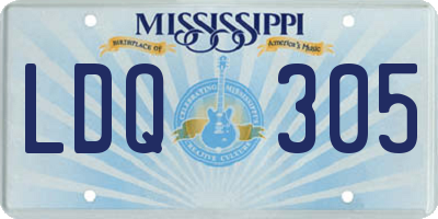 MS license plate LDQ305