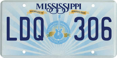 MS license plate LDQ306