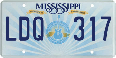 MS license plate LDQ317