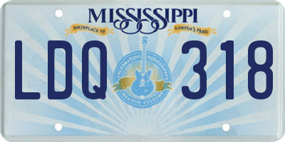 MS license plate LDQ318