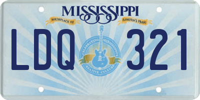 MS license plate LDQ321