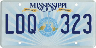 MS license plate LDQ323