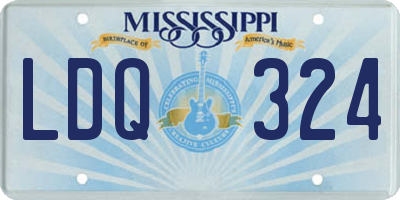 MS license plate LDQ324