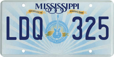 MS license plate LDQ325