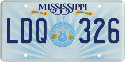 MS license plate LDQ326