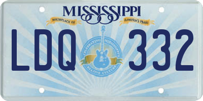 MS license plate LDQ332