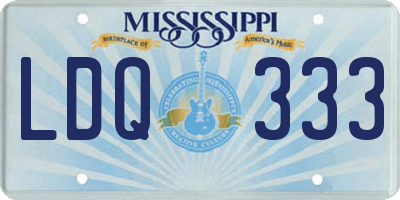 MS license plate LDQ333