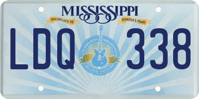 MS license plate LDQ338