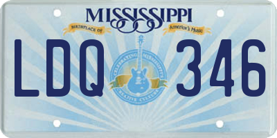 MS license plate LDQ346