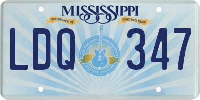 MS license plate LDQ347