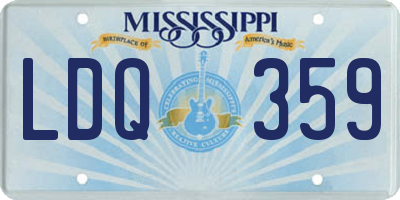MS license plate LDQ359