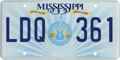 MS license plate LDQ361