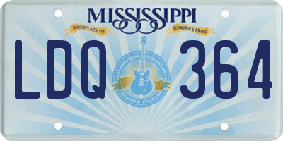 MS license plate LDQ364