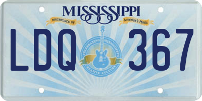 MS license plate LDQ367