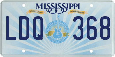 MS license plate LDQ368
