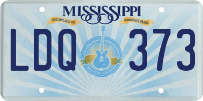 MS license plate LDQ373