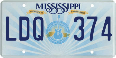 MS license plate LDQ374