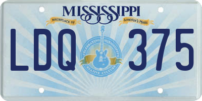 MS license plate LDQ375