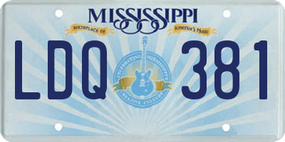 MS license plate LDQ381