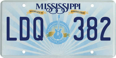 MS license plate LDQ382